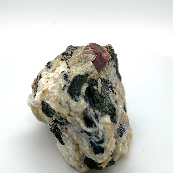 Red Zircon Crystal on Matrix 47.83g - Picture 8 of 10